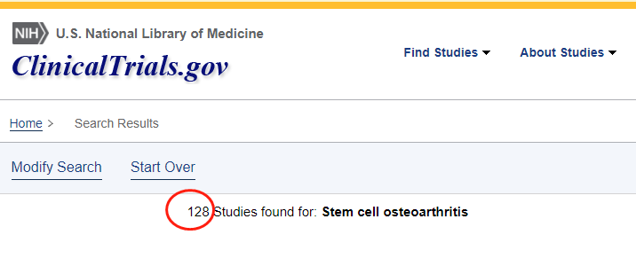 干細胞治療骨關節炎療法的臨床試驗數量 干細胞治療骨關節炎療法的臨床試驗數量