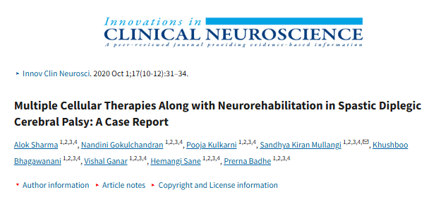 痙攣性雙癱腦癱的多種細(xì)胞療法及神經(jīng)康復(fù)治療：病例報(bào)告