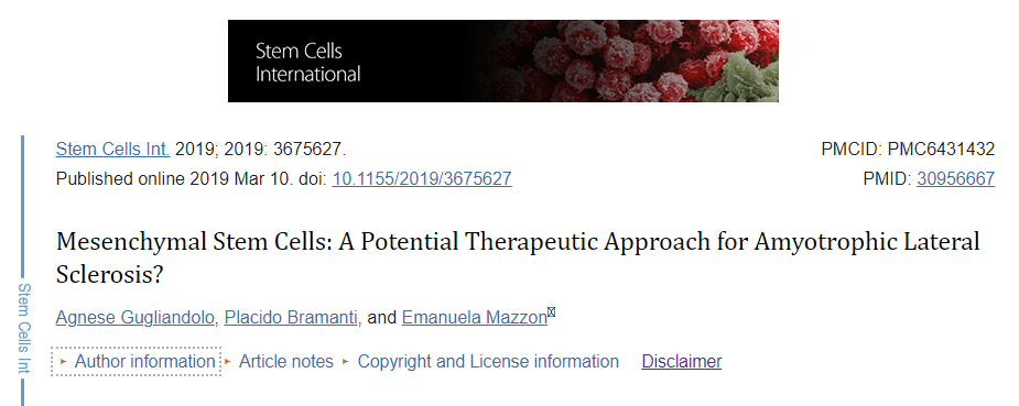 間充質(zhì)干細胞:是否能夠成為治療漸凍癥的潛在方法? 間充質(zhì)干細胞:是否能夠成為治療漸凍癥的潛在方法?