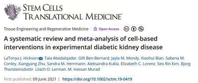 實驗性糖尿病腎病細胞干預的系統(tǒng)評價和薈萃分析 實驗性糖尿病腎病細胞干預的系統(tǒng)評價和薈萃分析