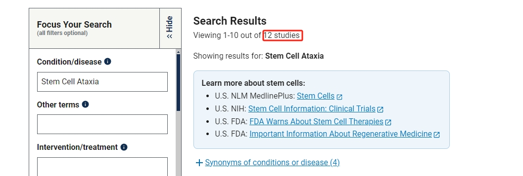 干細胞治療共濟失調的臨床研究進展 干細胞治療共濟失調的臨床研究進展