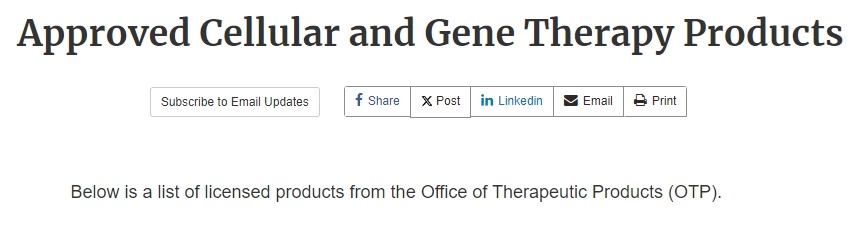 已獲批準(zhǔn)的細(xì)胞和基因治療產(chǎn)品