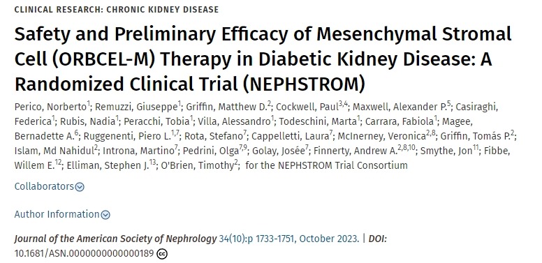 間充質(zhì)基質(zhì)細(xì)胞治療糖尿病腎病的安全性和初步療效 間充質(zhì)基質(zhì)細(xì)胞治療糖尿病腎病的安全性和初步療效