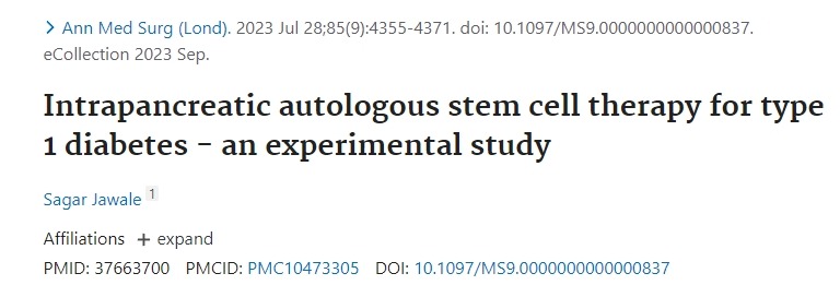 胰腺內(nèi)自體干細(xì)胞治療1型糖尿病——一項(xiàng)實(shí)驗(yàn)研究 胰腺內(nèi)自體干細(xì)胞治療1型糖尿病——一項(xiàng)實(shí)驗(yàn)研究