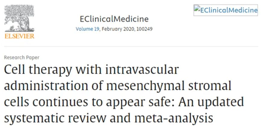 間充質(zhì)基質(zhì)細(xì)胞血管內(nèi)給藥的細(xì)胞療法繼續(xù)被視為安全的:最新的系統(tǒng)評(píng)價(jià)和薈萃分析 間充質(zhì)基質(zhì)細(xì)胞血管內(nèi)給藥的細(xì)胞療法繼續(xù)被視為安全的:最新的系統(tǒng)評(píng)價(jià)和薈萃分析