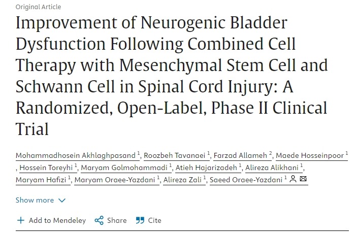 間充質(zhì)干細(xì)胞和雪旺細(xì)胞聯(lián)合治療脊髓損傷后神經(jīng)源性膀胱功能障礙的改善:一項隨機、開放標(biāo)簽、 II 期臨床試驗 間充質(zhì)干細(xì)胞和雪旺細(xì)胞聯(lián)合治療脊髓損傷后神經(jīng)源性膀胱功能障礙的改善:一項隨機、開放標(biāo)簽、 II 期臨床試驗