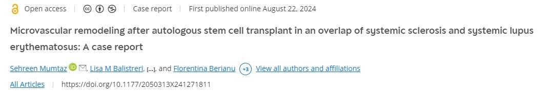 系統性硬化癥和系統性紅斑狼瘡重疊癥患者自體干細胞移植后的微血管重塑的病例報告 系統性硬化癥和系統性紅斑狼瘡重疊癥患者自體干細胞移植后的微血管重塑的病例報告