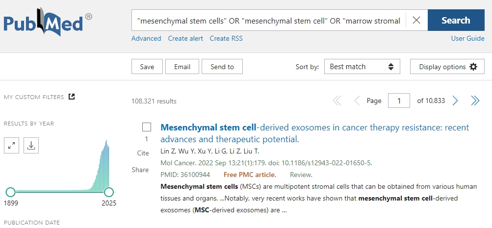 有關(guān)間充質(zhì)干細(xì)胞研究的論文10833篇