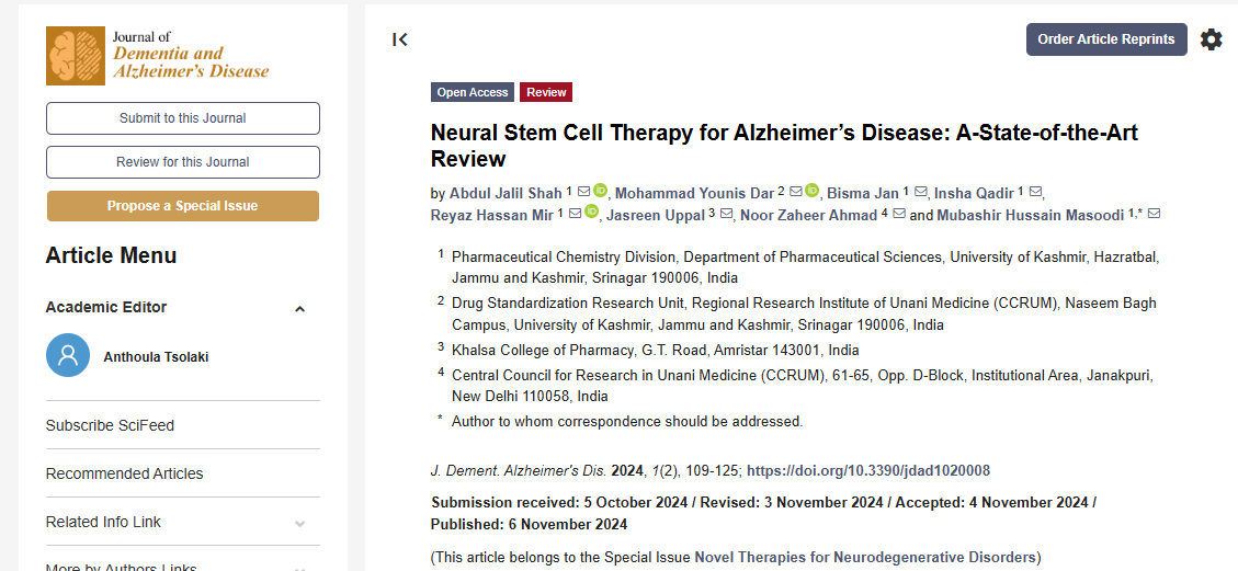 阿爾茨海默病的神經干細胞療法:最新進展綜述 阿爾茨海默病的神經干細胞療法:最新進展綜述