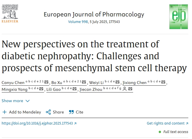 糖尿病腎病治療的新視角：間充質(zhì)干細胞治療的挑戰(zhàn)與前景