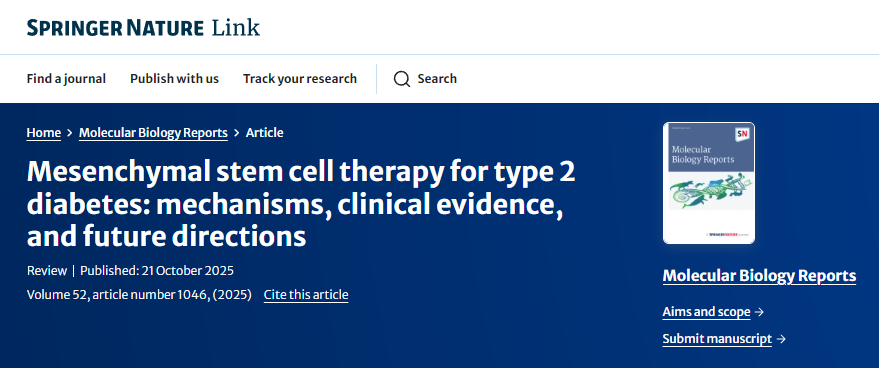 間充質(zhì)干細(xì)胞治療2型糖尿病：機(jī)制、臨床證據(jù)和未來(lái)方向