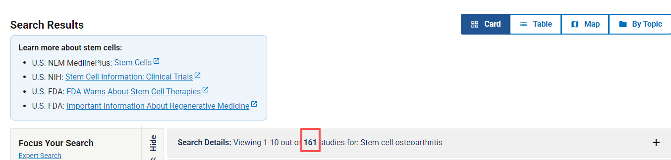干細胞治療骨關節炎的臨床研究項目進展