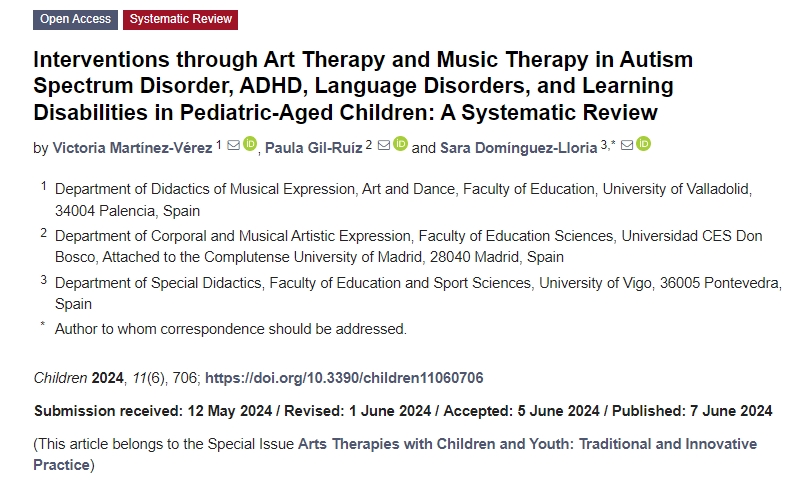 藝術療法和音樂療法對兒童自閉癥譜系障礙、注意力缺陷多動癥、語言障礙和學習障礙的干預：系統評價