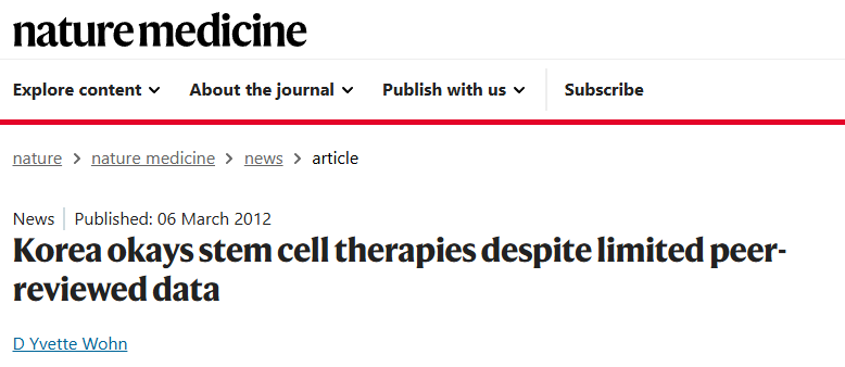 盡管同行評審數(shù)據(jù)有限,韓國仍批準(zhǔn)干細(xì)胞療法 盡管同行評審數(shù)據(jù)有限,韓國仍批準(zhǔn)干細(xì)胞療法