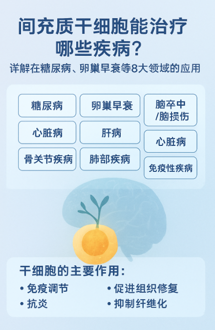 間充質干細胞能治療哪些疾??？詳解在糖尿病、卵巢早衰等8大領域的應用