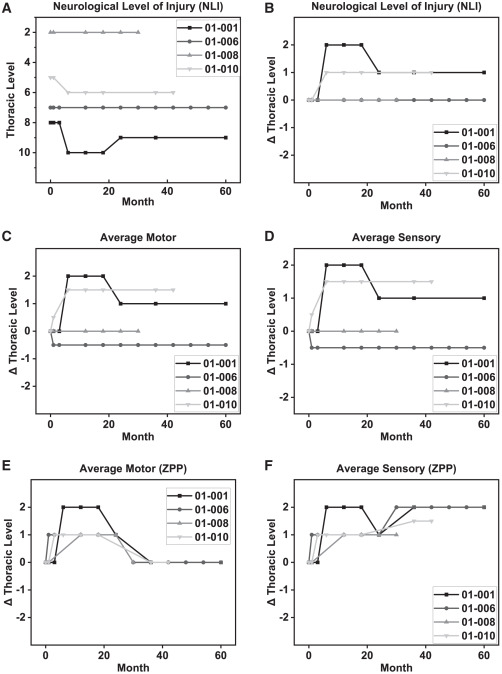 ISNCSCI篩查至60個月的神經功能改善成績
